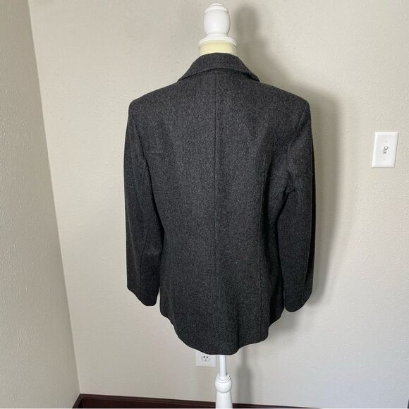 Izzi Collections Charcoal Gray 100% Wool Pea Coat Women's Size Large - Picture 8 of 16